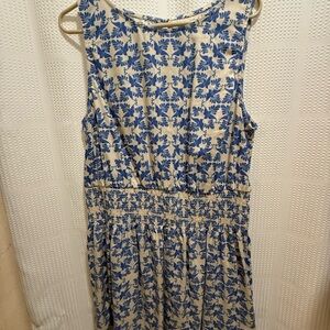 Universal Thread Floral Blue and White Dress XL